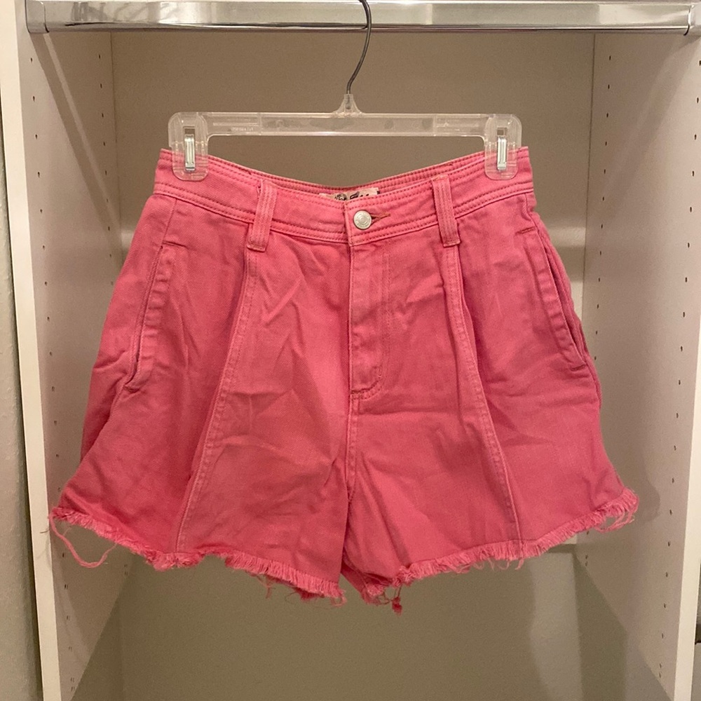 We The Free High-Rise Pink Pleated Short